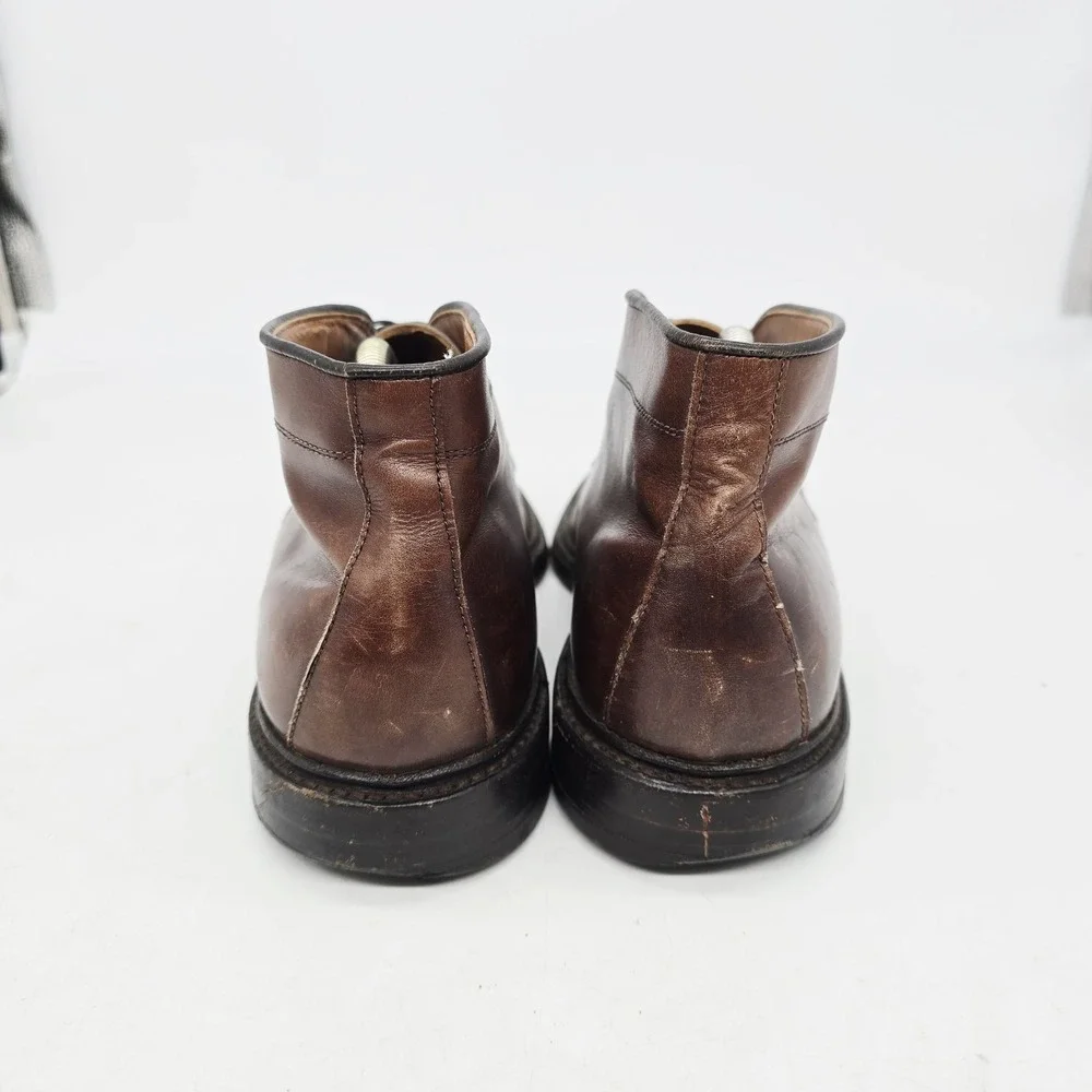 Allen Edmonds Chukka Boots Mens 9.5 E Malvern Brown Leather Casual Ankle Lace Up